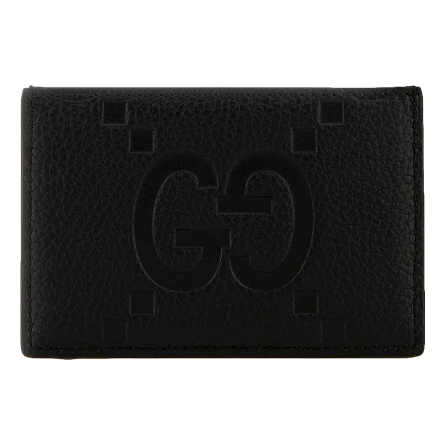 Image 982727.jpg, Product 982-727 / Price $731.00, Gucci Jumbo GG Black Leather Card Holder Wallet Embossed Logo from Gucci on TSC.ca's Fashion department