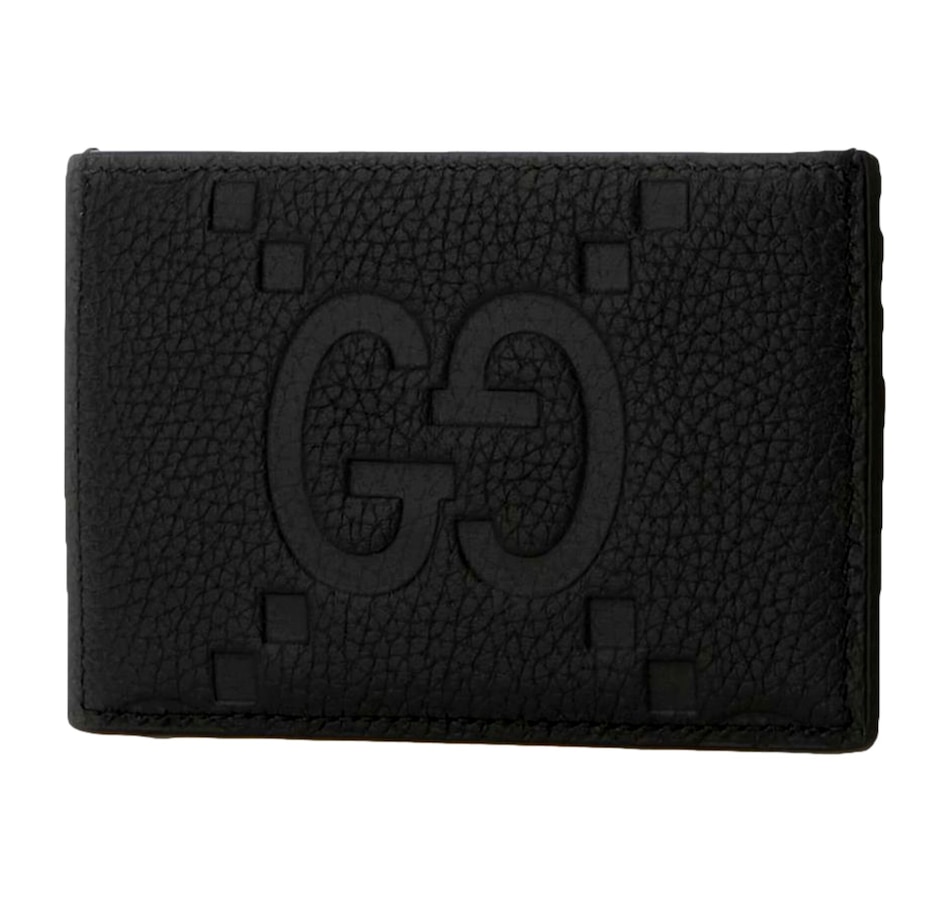 Image 982727_ALTMORE1.jpg, Product 982-727 / Price $731.00, Gucci Jumbo GG Black Leather Card Holder Wallet Embossed Logo from Gucci on TSC.ca's Fashion department