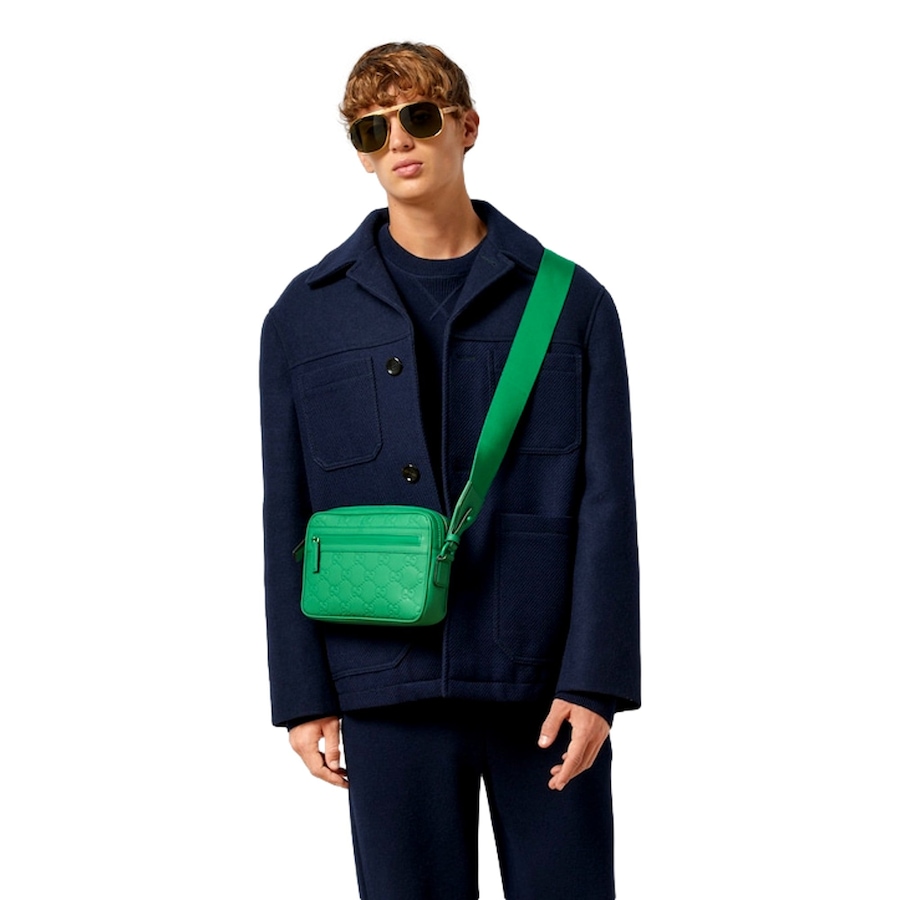 Image 982731_ALTMORE4.jpg, Product 982-731 / Price $2,624.00, Gucci GG Rubber Effect Crossbody Bag in Green from Gucci on TSC.ca's Fashion department