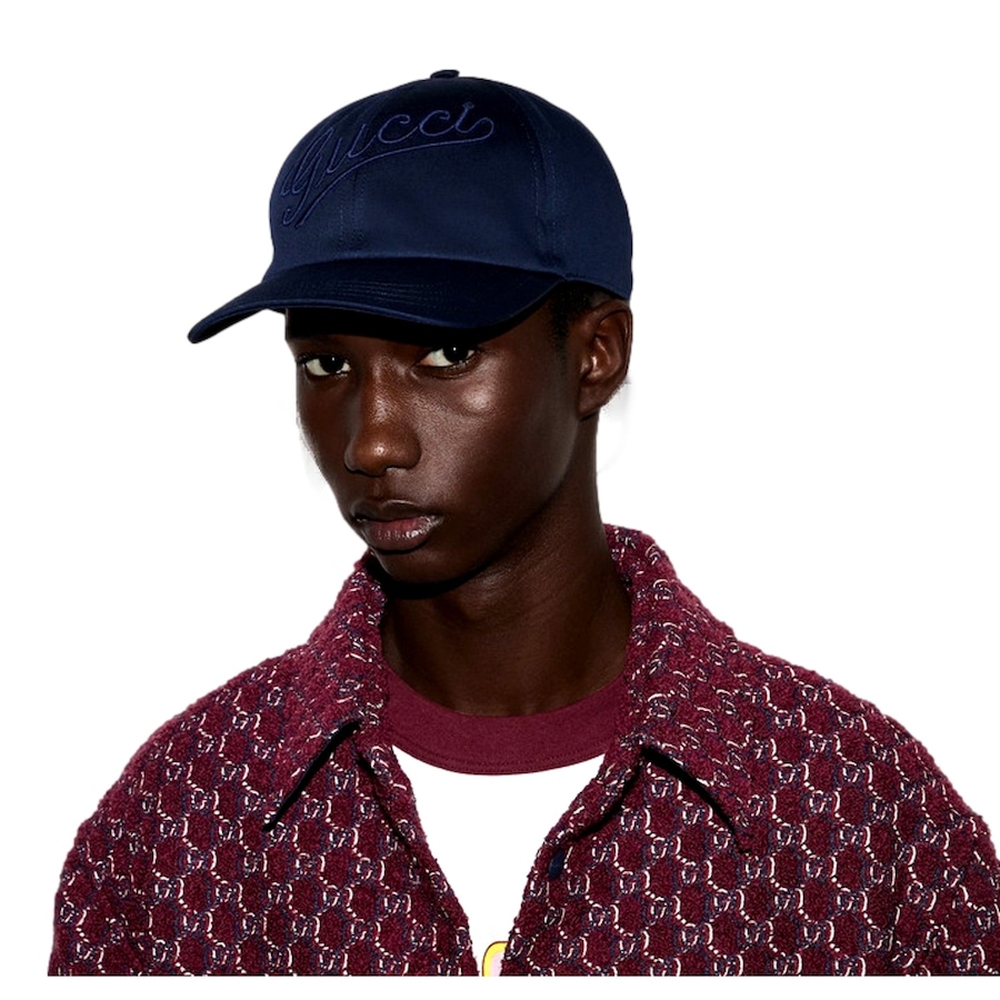Image 982742_ALTMORE4.jpg, Product 982-742 / Price $787.00, Gucci Baseball Hat with Embroidery in Navy Blue L from Gucci on TSC.ca's Fashion department