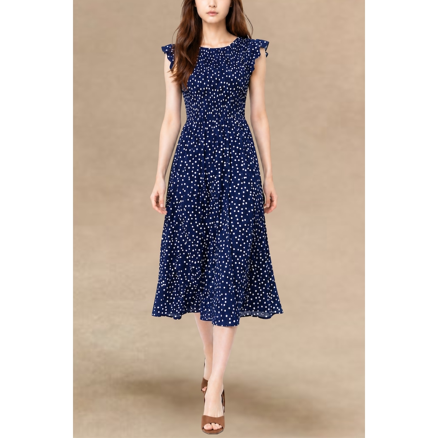 Image 982748_ST01.png, Product 982-748 / Price $79.95, Dominique Polka Dot Cap Sleeve Midi Dress from ANNICK on TSC.ca's Fashion department