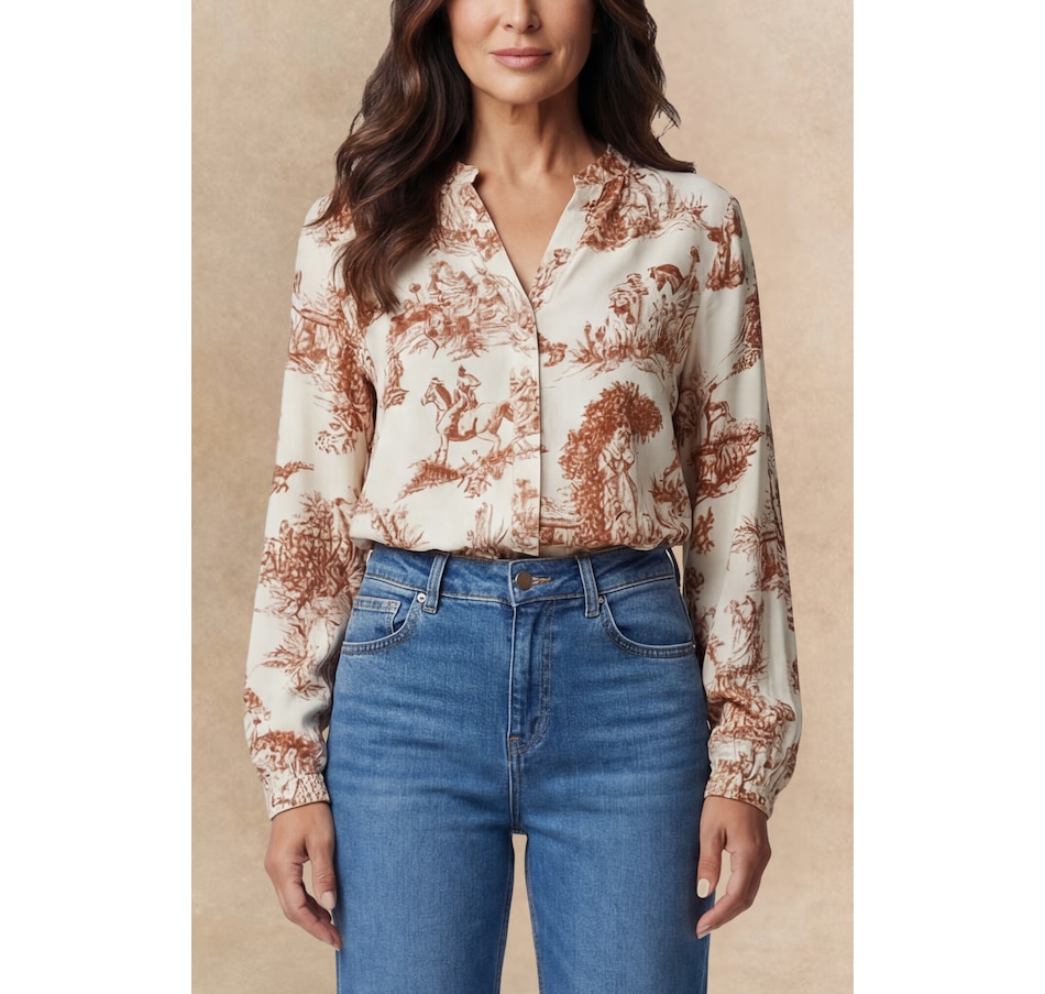 Image 982749_ST01.png, Product 982-749 / Price $59.95, Ella Shirt Button Front Toile de Jouy from ANNICK on TSC.ca's Fashion department