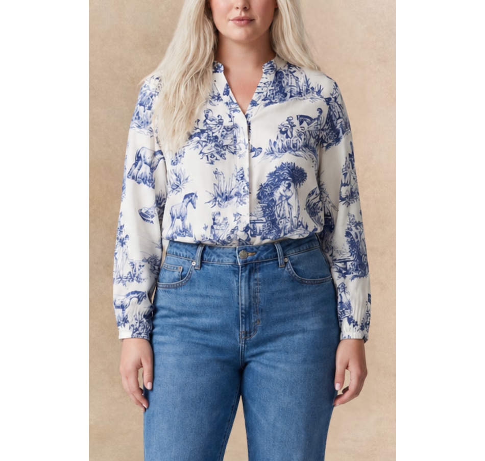 Image 982749_ST02.png, Product 982-749 / Price $59.95, Ella Shirt Button Front Toile de Jouy from ANNICK on TSC.ca's Fashion department