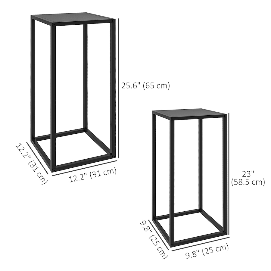 Image 982781_ALTMORE2.jpg, Product 982-781 / Price $57.99, Outsunny 2 Packs Plant Stand Indoor, Metal Plant Stand, Black from Outsunny on TSC.ca's Home & Garden department