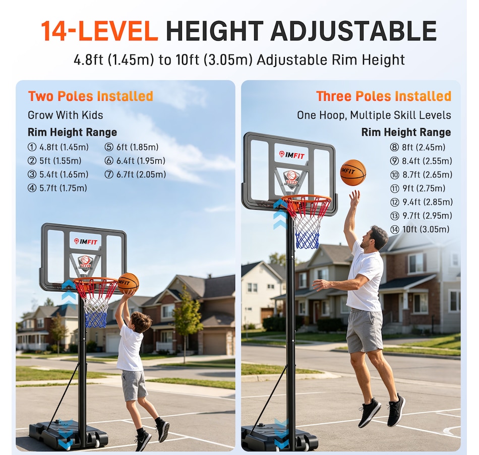 Image 982797_ALTMORE1.jpg, Product 982-797 / Price $209.99, IMFIT Basketball Hoop Adjustable Height 4.8 to 10 ft for Adults and Kids from IMFIT on TSC.ca's Health & Fitness department