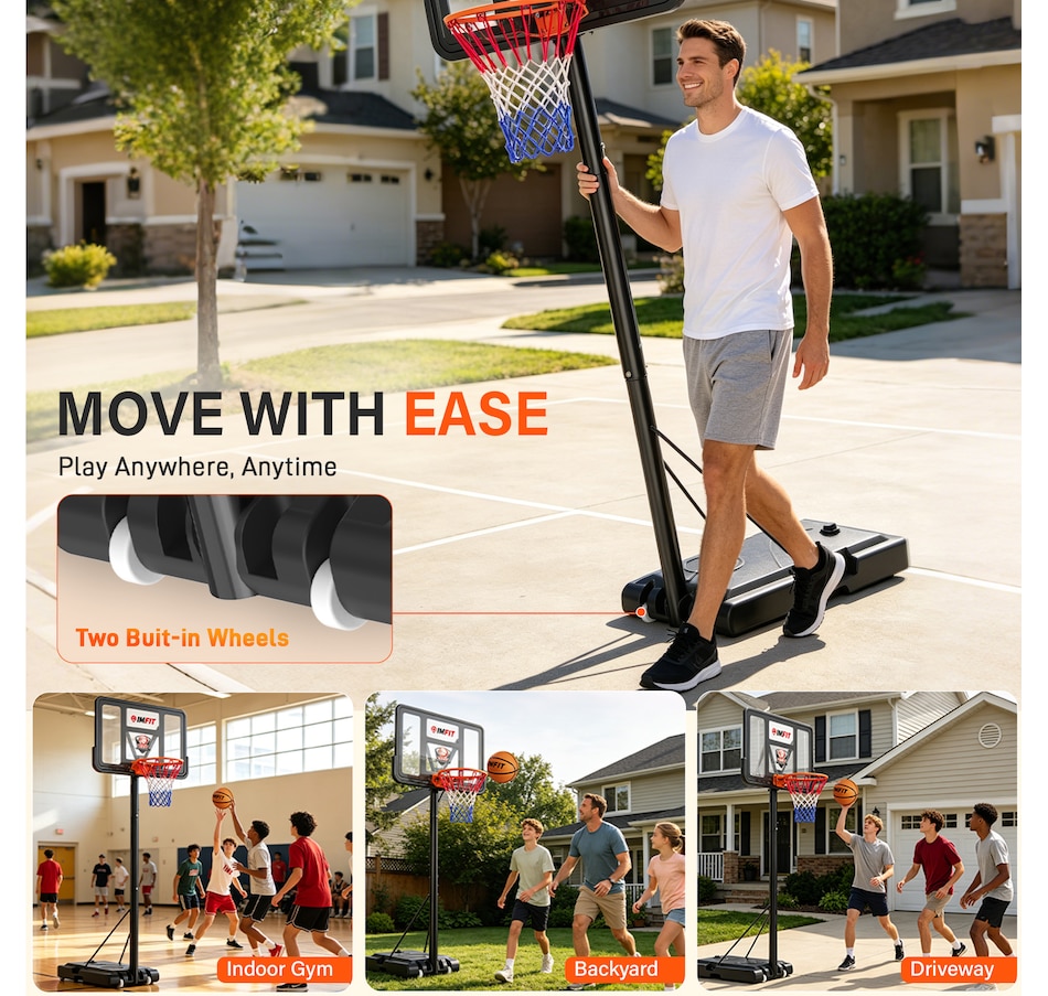 Image 982797_ALTMORE2.jpg, Product 982-797 / Price $209.99, IMFIT Basketball Hoop Adjustable Height 4.8 to 10 ft for Adults and Kids from IMFIT on TSC.ca's Health & Fitness department