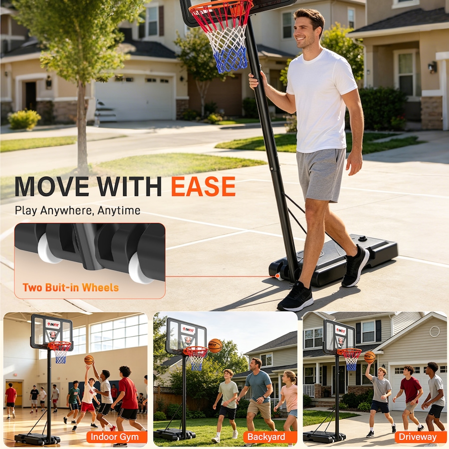 Image 982797_ALTMORE2.jpg, Product 982-797 / Price $209.99, IMFIT Basketball Hoop Adjustable Height 4.8 to 10 ft for Adults and Kids from IMFIT on TSC.ca's Health & Fitness department