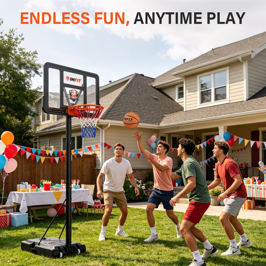 Image 982797_ALTMORE7.jpg, Product 982-797 / Price $209.99, IMFIT Basketball Hoop Adjustable Height 4.8 to 10 ft for Adults and Kids from IMFIT on TSC.ca's Health & Fitness department