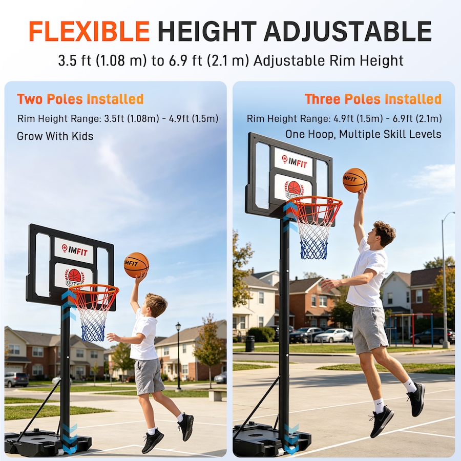 Image 982798_ALTMORE1.jpg, Product 982-798 / Price $139.99, IMFIT Adjustable Basketball Hoop for Teens and Kids from IMFIT on TSC.ca's Health & Fitness department