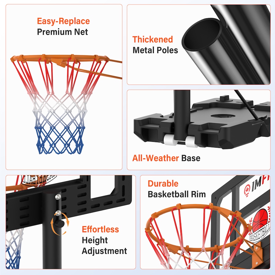 Image 982798_ALTMORE5.jpg, Product 982-798 / Price $139.99, IMFIT Adjustable Basketball Hoop for Teens and Kids from IMFIT on TSC.ca's Health & Fitness department