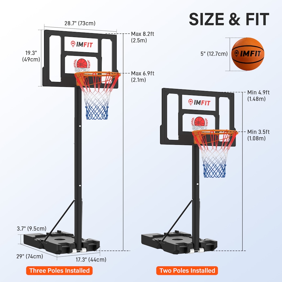 Image 982798_ALTMORE6.jpg, Product 982-798 / Price $139.99, IMFIT Adjustable Basketball Hoop for Teens and Kids from IMFIT on TSC.ca's Health & Fitness department