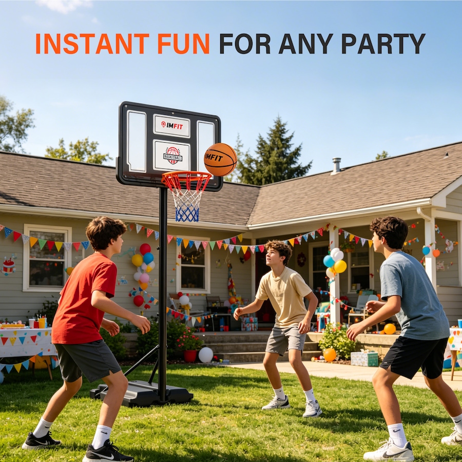 Image 982799_ALTMORE7.jpg, Product 982-799 / Price $99.99, IMFIT Adjustable Basketball Hoop for Kids and Toddlers from IMFIT on TSC.ca's Health & Fitness department