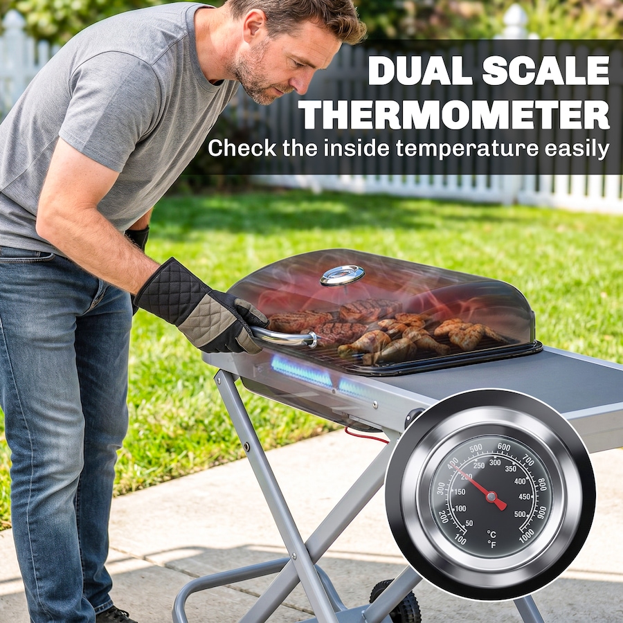 Image 982805_ALTMORE11.jpg, Product 982-805 / Price $309.99, Outsunny Portable Propane Gas BBQ Grill with Foldable Cart, Wheels, Black from Outsunny on TSC.ca's  department