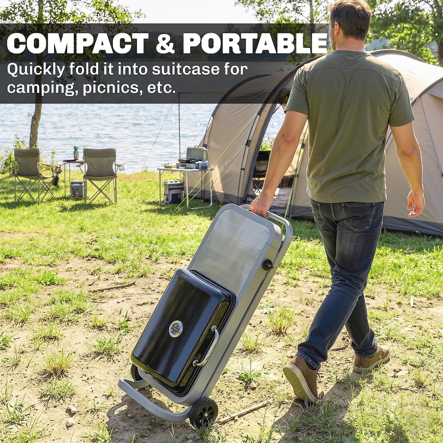 Image 982805_ALTMORE3.jpg, Product 982-805 / Price $309.99, Outsunny Portable Propane Gas BBQ Grill with Foldable Cart, Wheels, Black from Outsunny on TSC.ca's  department