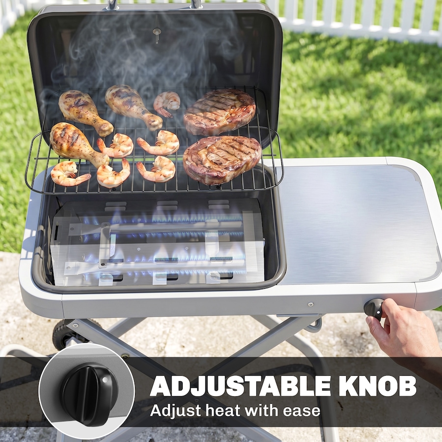 Image 982805_ALTMORE5.jpg, Product 982-805 / Price $309.99, Outsunny Portable Propane Gas BBQ Grill with Foldable Cart, Wheels, Black from Outsunny on TSC.ca's  department