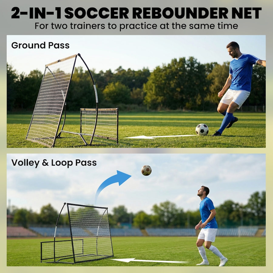 Image 982807_ALTMORE3.jpg, Product 982-807 / Price $45.99, Soozier 2-in-1 Portable Soccer Rebounder Net, Foldable Bounce Back Net from Soozier on TSC.ca's Health & Fitness department