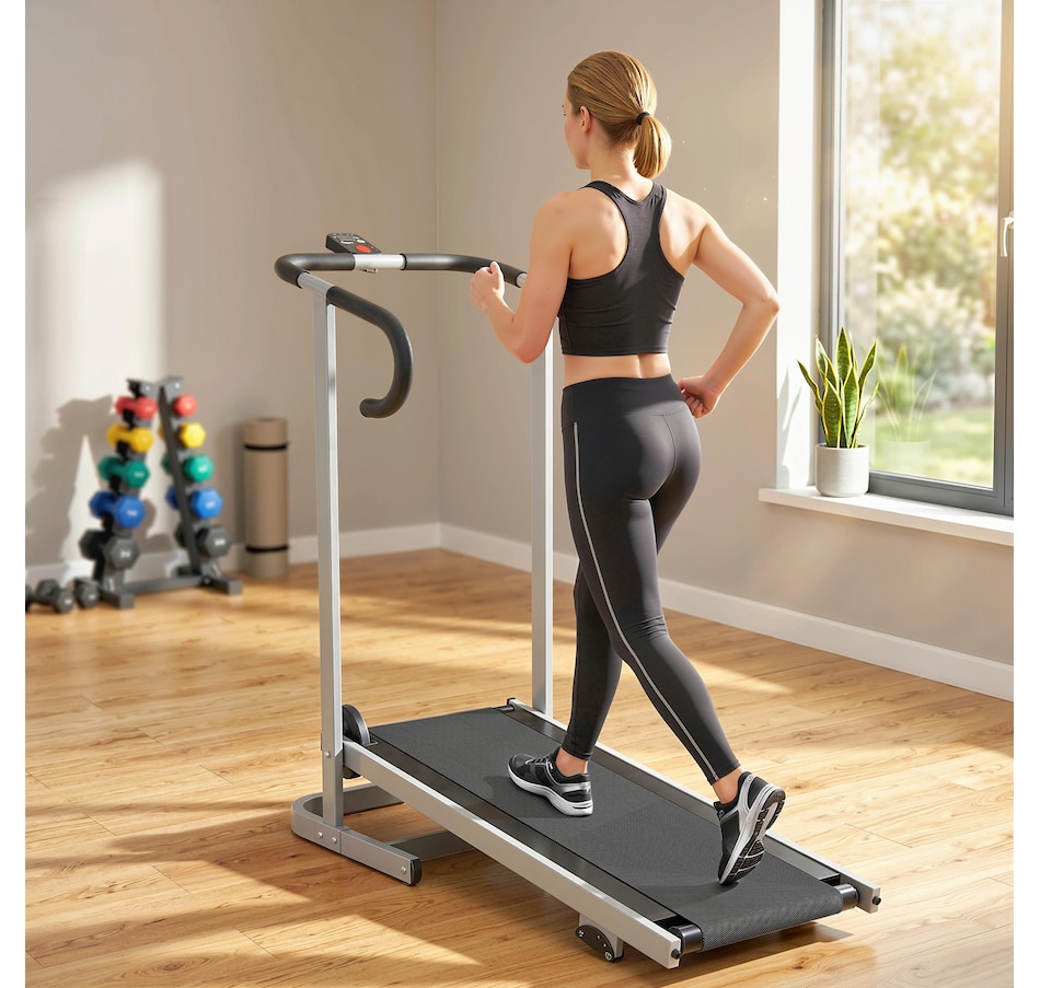 Image 982808_ALTMORE1.jpg, Product 982-808 / Price $179.99, Soozier Walking Pad Treadmill with Incline, Foldable Treadmill, Silver from Soozier on TSC.ca's Health & Fitness department