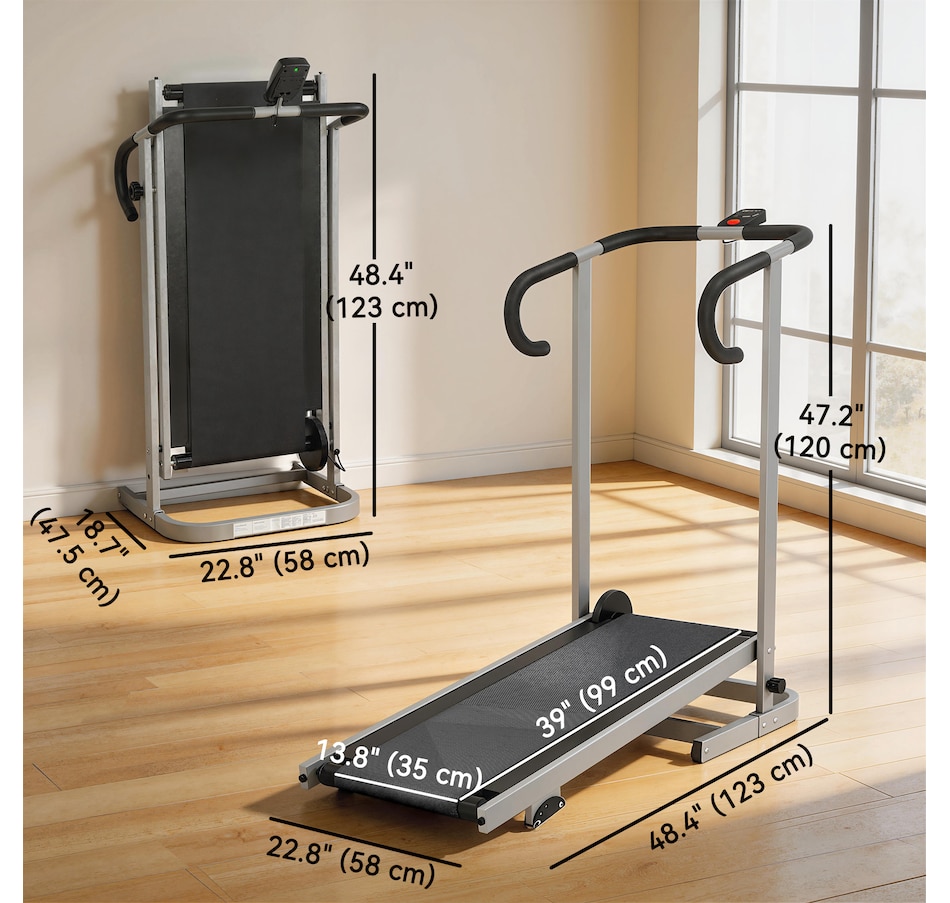 Image 982808_ALTMORE2.jpg, Product 982-808 / Price $179.99, Soozier Walking Pad Treadmill with Incline, Foldable Treadmill, Silver from Soozier on TSC.ca's Health & Fitness department