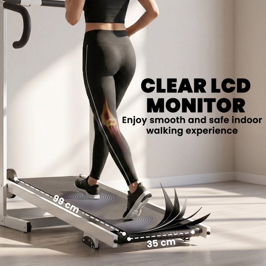 Image 982808_ALTMORE6.jpg, Product 982-808 / Price $199.99, Soozier Walking Pad Treadmill with Incline, Foldable Treadmill, Silver from Soozier on TSC.ca's Health & Fitness department