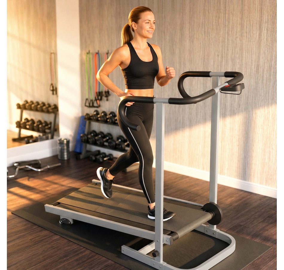 Image 982808_ALTMORE8.jpg, Product 982-808 / Price $179.99, Soozier Walking Pad Treadmill with Incline, Foldable Treadmill, Silver from Soozier on TSC.ca's Health & Fitness department