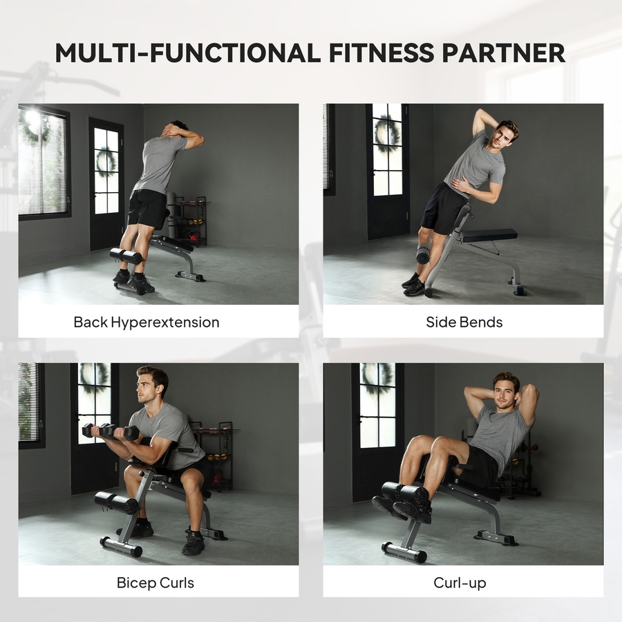 Image 982809_ALTMORE3.jpg, Product 982-809 / Price $119.99, Soozier Roman Chair, Foldable Hyperextension Bench, Silver Tone from Soozier on TSC.ca's Health & Fitness department