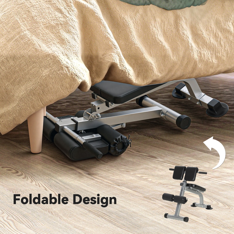 Image 982809_ALTMORE6.jpg, Product 982-809 / Price $119.99, Soozier Roman Chair, Foldable Hyperextension Bench, Silver Tone from Soozier on TSC.ca's Health & Fitness department