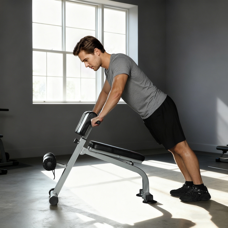 Image 982809_ALTMORE8.jpg, Product 982-809 / Price $119.99, Soozier Roman Chair, Foldable Hyperextension Bench, Silver Tone from Soozier on TSC.ca's Health & Fitness department