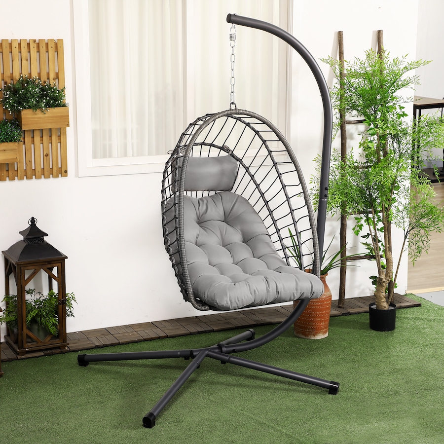 Image 982813_ALTMORE1.jpg, Product 982-813 / Price $259.99, Outsunny Hanging Egg Chair with Stand, Foldable Wicker Rattan Swing Chair from Outsunny on TSC.ca's Home & Garden department