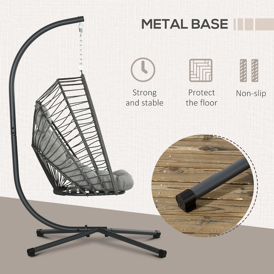 Image 982813_ALTMORE4.jpg, Product 982-813 / Price $259.99, Outsunny Hanging Egg Chair with Stand, Foldable Wicker Rattan Swing Chair from Outsunny on TSC.ca's Home & Garden department