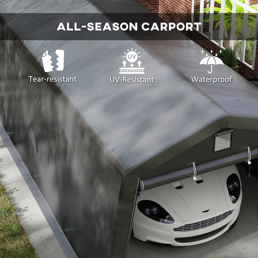 Image 982819_ALTMORE12.jpg, Product 982-819 / Price $449.99 - $469.99, Outsunny 11' x 20' Heavy Duty Carport, Portable Garage Canopy Tent from Outsunny on TSC.ca's Home & Garden department