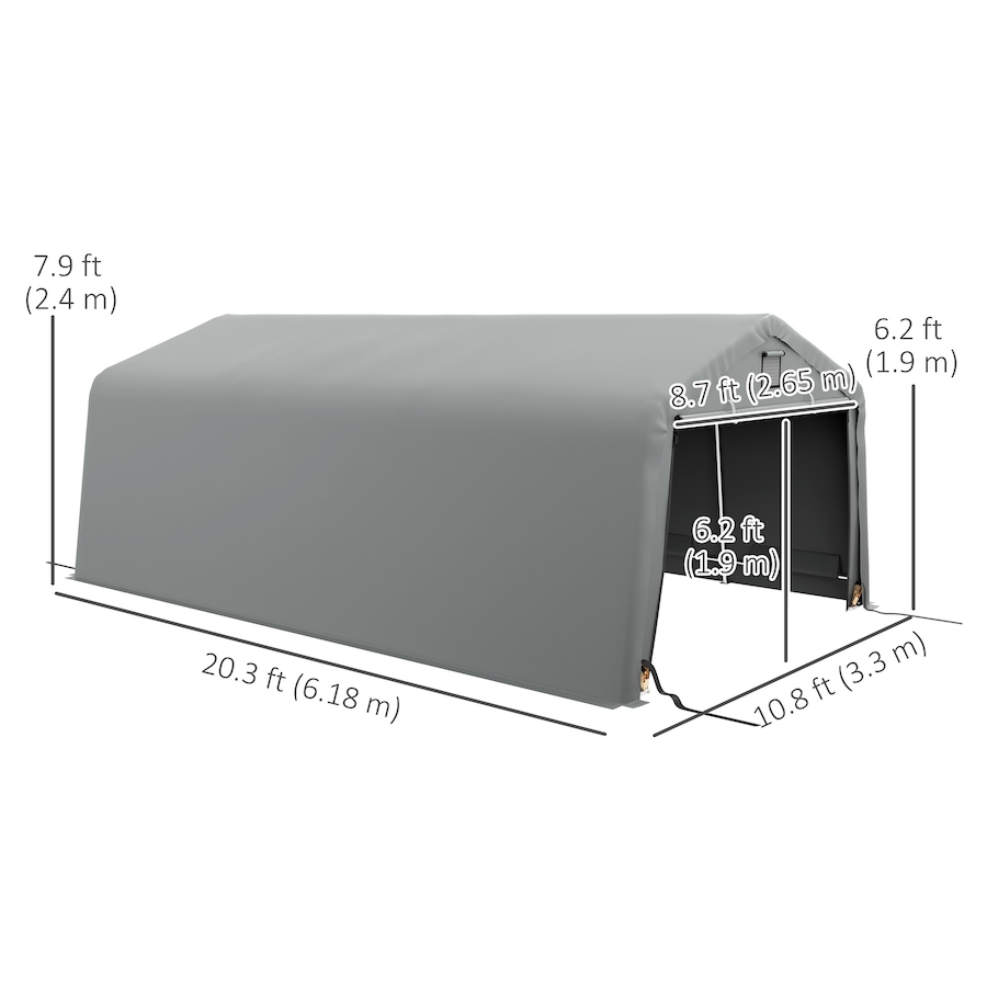 Image 982819_ALTMORE2.jpg, Product 982-819 / Price $449.99 - $469.99, Outsunny 11' x 20' Heavy Duty Carport, Portable Garage Canopy Tent from Outsunny on TSC.ca's Home & Garden department