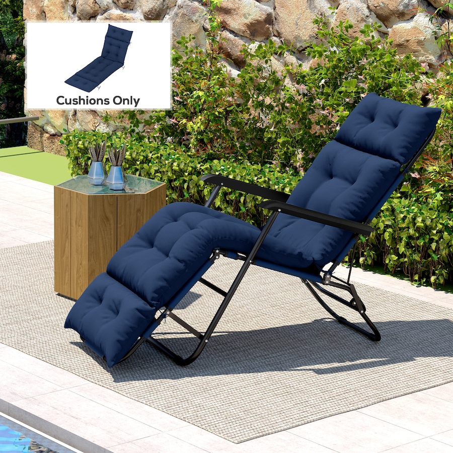 Image 982828_ALTMORE1.jpg, Product 982-828 / Price $76.99, Outsunny Lounge Chair Cushion, Thick Chaise Lounge Cushion, Navy Blue from Outsunny on TSC.ca's Home & Garden department