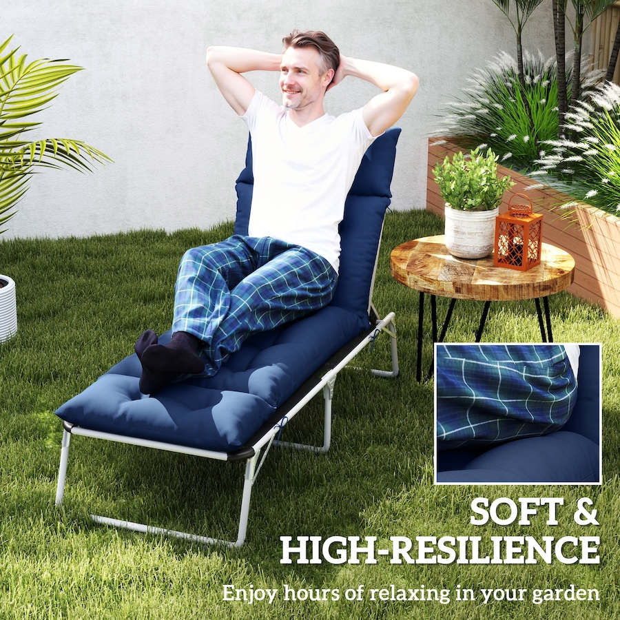 Image 982828_ALTMORE4.jpg, Product 982-828 / Price $76.99, Outsunny Lounge Chair Cushion, Thick Chaise Lounge Cushion, Navy Blue from Outsunny on TSC.ca's Home & Garden department