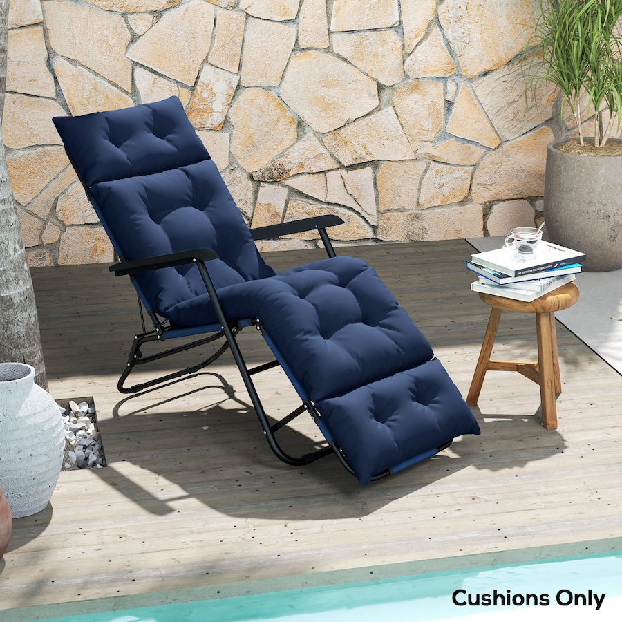 Image 982828_ALTMORE7.jpg, Product 982-828 / Price $76.99, Outsunny Lounge Chair Cushion, Thick Chaise Lounge Cushion, Navy Blue from Outsunny on TSC.ca's Home & Garden department