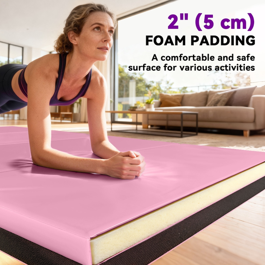 Image 982830_ALTMORE3.jpg, Product 982-830 / Price $119.99, Soozier PU Exercise Gym Mat Stretching Yoga Sport Tumbling Pad, Pink from Soozier on TSC.ca's Health & Fitness department