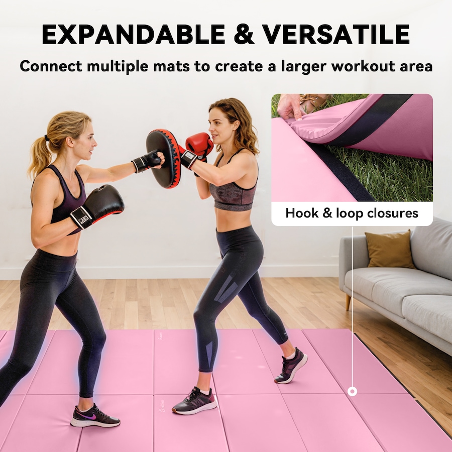 Image 982830_ALTMORE4.jpg, Product 982-830 / Price $119.99, Soozier PU Exercise Gym Mat Stretching Yoga Sport Tumbling Pad, Pink from Soozier on TSC.ca's Health & Fitness department
