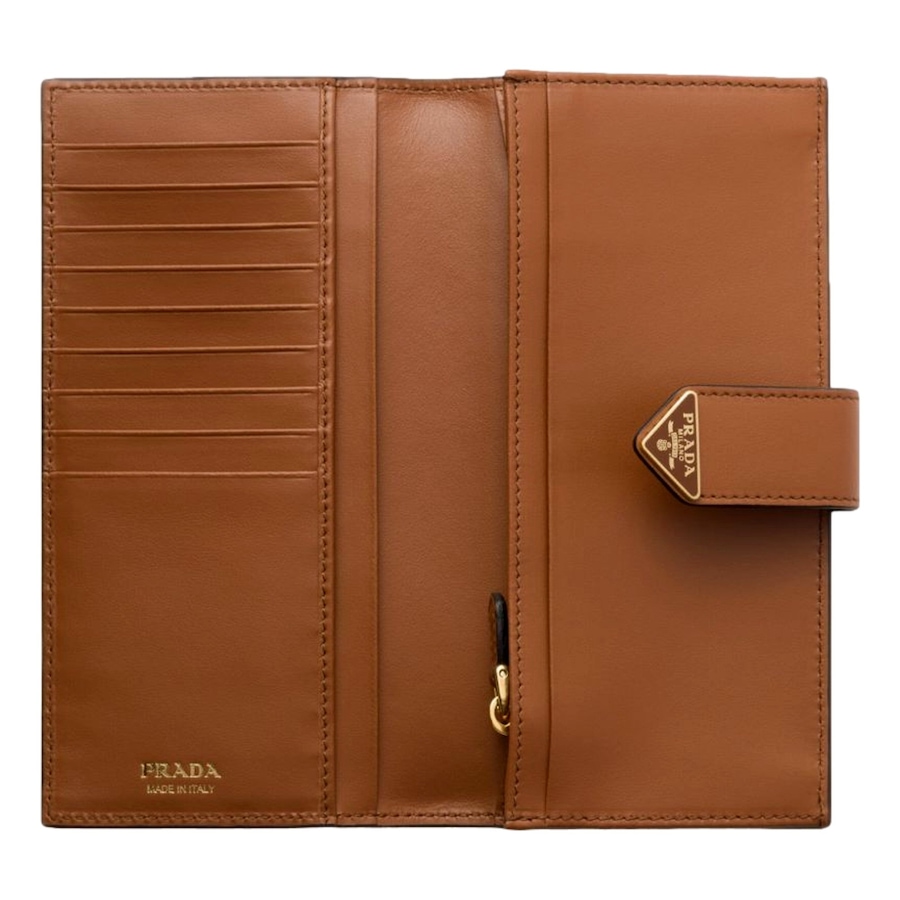 Image 982843_ALTMORE3.jpg, Product 982-843 / Price $1,582.00, Prada City Smooth Calfskin Long Wallet in Cognac Brown from Prada on TSC.ca's Fashion department