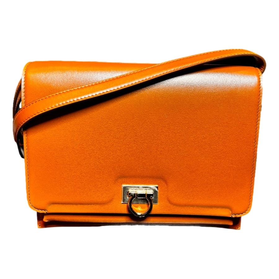 Image 982851.jpg, Product 982-851 / Price $3,172.00, Ferragamo Trifolio Soft Leather Flap Crossbody Bag Sella Brown Gold Gancini Closure from Salvatore Ferragamo on TSC.ca's Fashion department