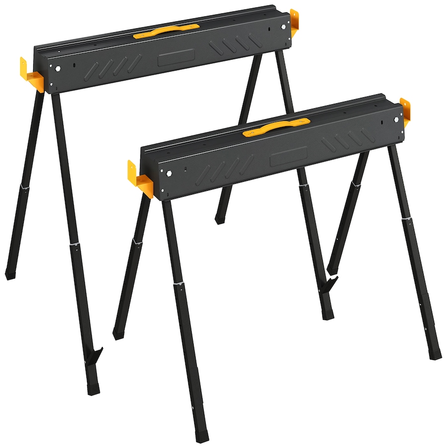 Image 982856.jpg, Product 982-856 / Price $94.99, HOMCOM Mitre Saw Stands, Height-Adjustable Saw Horses 2 pack, Black from HOMCOM on TSC.ca's Home & Garden department
