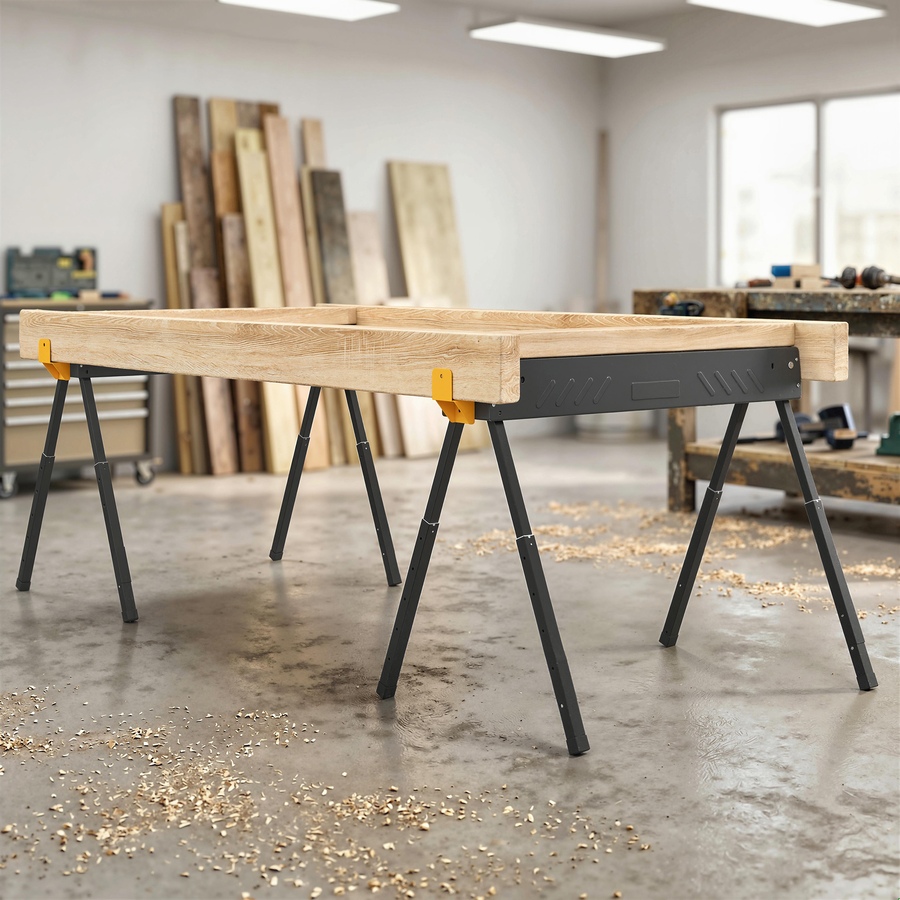 Image 982856_ALTMORE1.jpg, Product 982-856 / Price $94.99, HOMCOM Mitre Saw Stands, Height-Adjustable Saw Horses 2 pack, Black from HOMCOM on TSC.ca's Home & Garden department