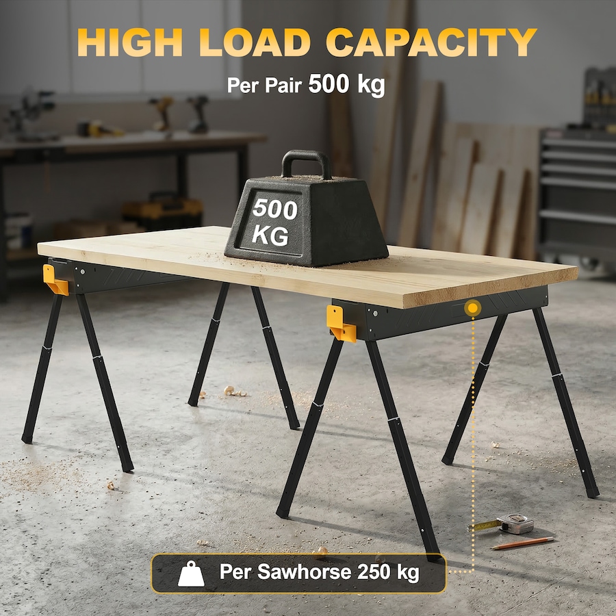 Image 982856_ALTMORE3.jpg, Product 982-856 / Price $94.99, HOMCOM Mitre Saw Stands, Height-Adjustable Saw Horses 2 pack, Black from HOMCOM on TSC.ca's Home & Garden department