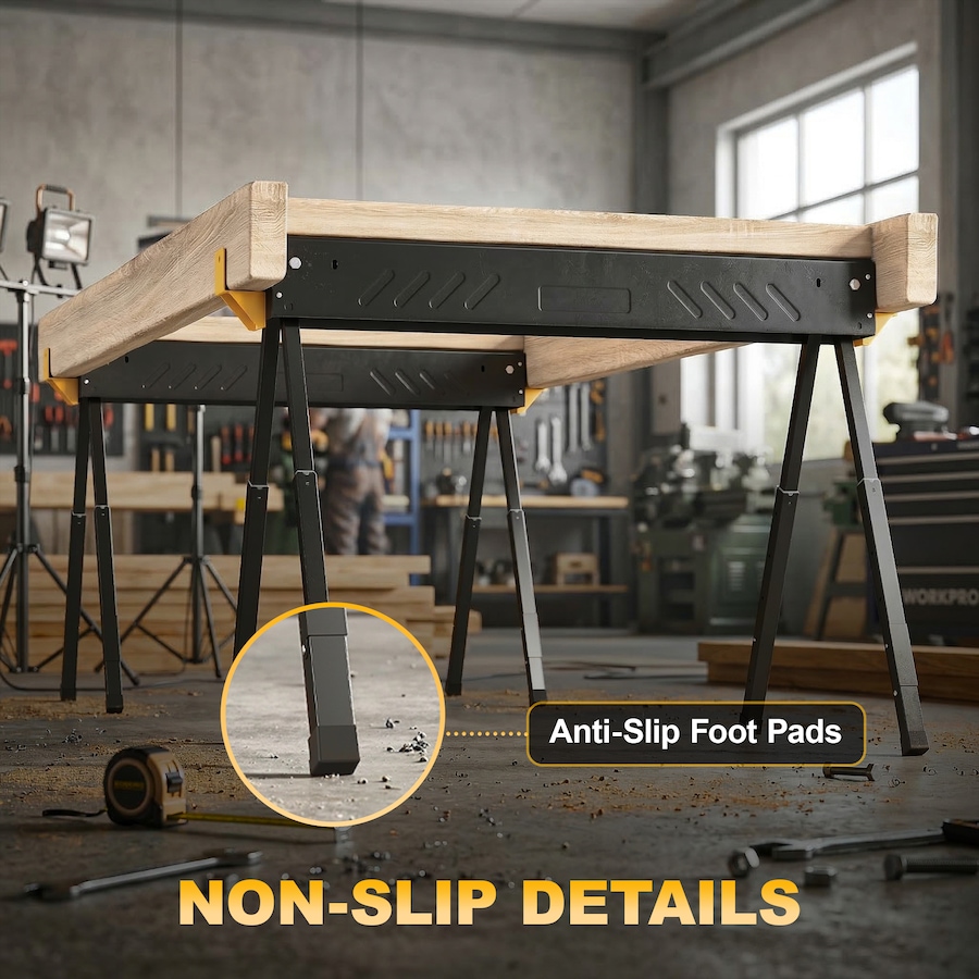 Image 982856_ALTMORE8.jpg, Product 982-856 / Price $94.99, HOMCOM Mitre Saw Stands, Height-Adjustable Saw Horses 2 pack, Black from HOMCOM on TSC.ca's Home & Garden department