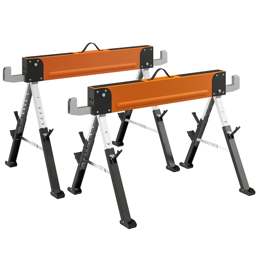 Image 982857.jpg, Product 982-857 / Price $149.99, HOMCOM 2Pcs Saw Horses, Folding Heavy Duty Sawhorses with Adjustable Height from HOMCOM on TSC.ca's Home & Garden department