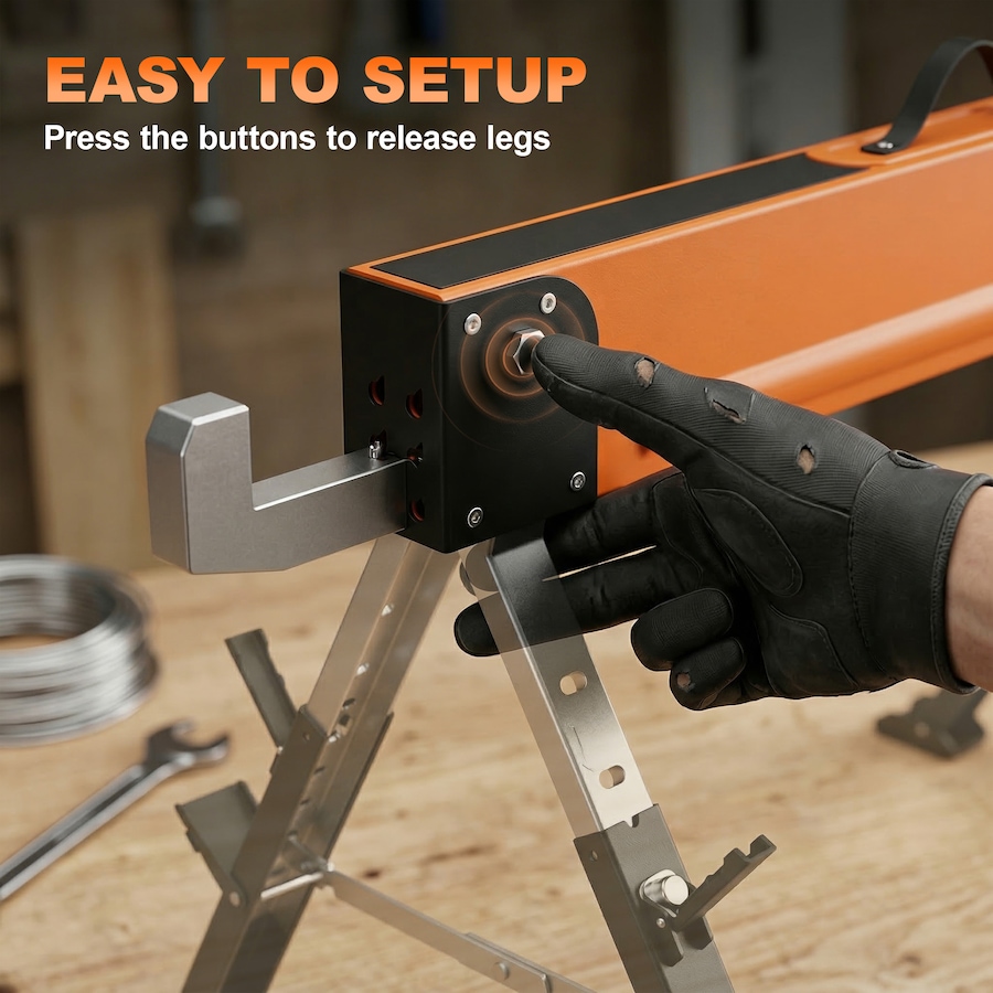 Image 982857_ALTMORE6.jpg, Product 982-857 / Price $149.99, HOMCOM 2Pcs Saw Horses, Folding Heavy Duty Sawhorses with Adjustable Height from HOMCOM on TSC.ca's Home & Garden department
