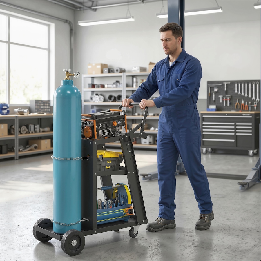 Image 982858_ALTMORE8.jpg, Product 982-858 / Price $74.99, HOMCOM Welding Utility Cart Heavy Duty 3-Tier, 132 lbs Load from HOMCOM on TSC.ca's Home & Garden department