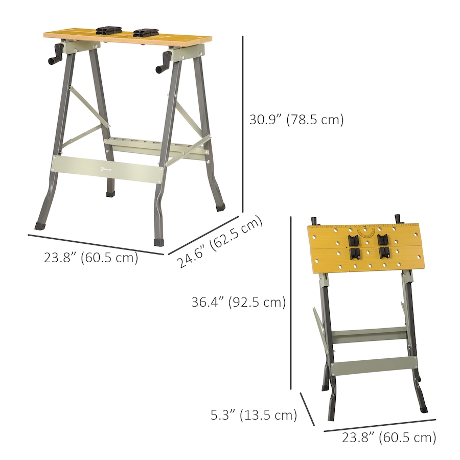 Image 982862_ALTMORE2.jpg, Product 982-862 / Price $49.99, DURHAND Workbench Folding Clamping Wood Cutting Sawhorse With Movable Pegs from DURHAND on TSC.ca's Home & Garden department