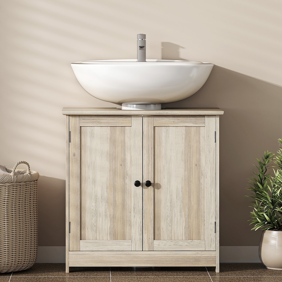 Image 982866_ALTMORE5.jpg, Product 982-866 / Price $90.20, HOMCOM 24" Bathroom Vanity, Pedestal Sink Storage Cabinet w/ 2 Doors, Shelf from HOMCOM on TSC.ca's Home & Garden department