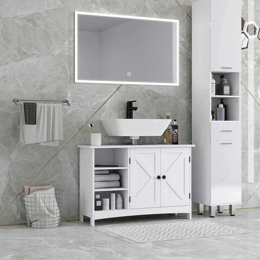 Image 982867_ALTMORE1.jpg, Product 982-867 / Price $119.99, HOMCOM Bathroom Vanity Cabinet, Under Sink Cabinet with Shelves, White from HOMCOM on TSC.ca's Home & Garden department