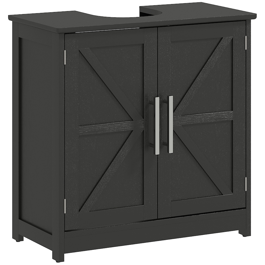 Image 982868.jpg, Product 982-868 / Price $92.14, HOMCOM Pedestal Sink Storage Cabinet, Bathroom Sink Cabinet, Black from HOMCOM on TSC.ca's Home & Garden department