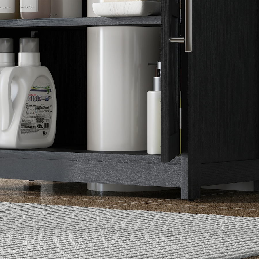 Image 982868_ALTMORE8.jpg, Product 982-868 / Price $92.14, HOMCOM Pedestal Sink Storage Cabinet, Bathroom Sink Cabinet, Black from HOMCOM on TSC.ca's Home & Garden department